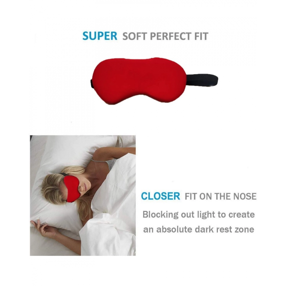 Solid Lycra Foam Eyemasks (Red) - Image 2