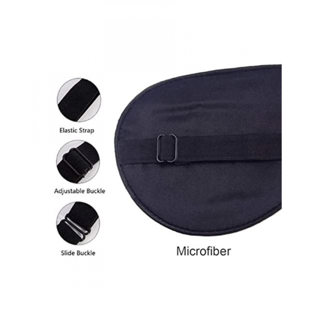 Solid Polyester Eyemasks (Black) - Image 3