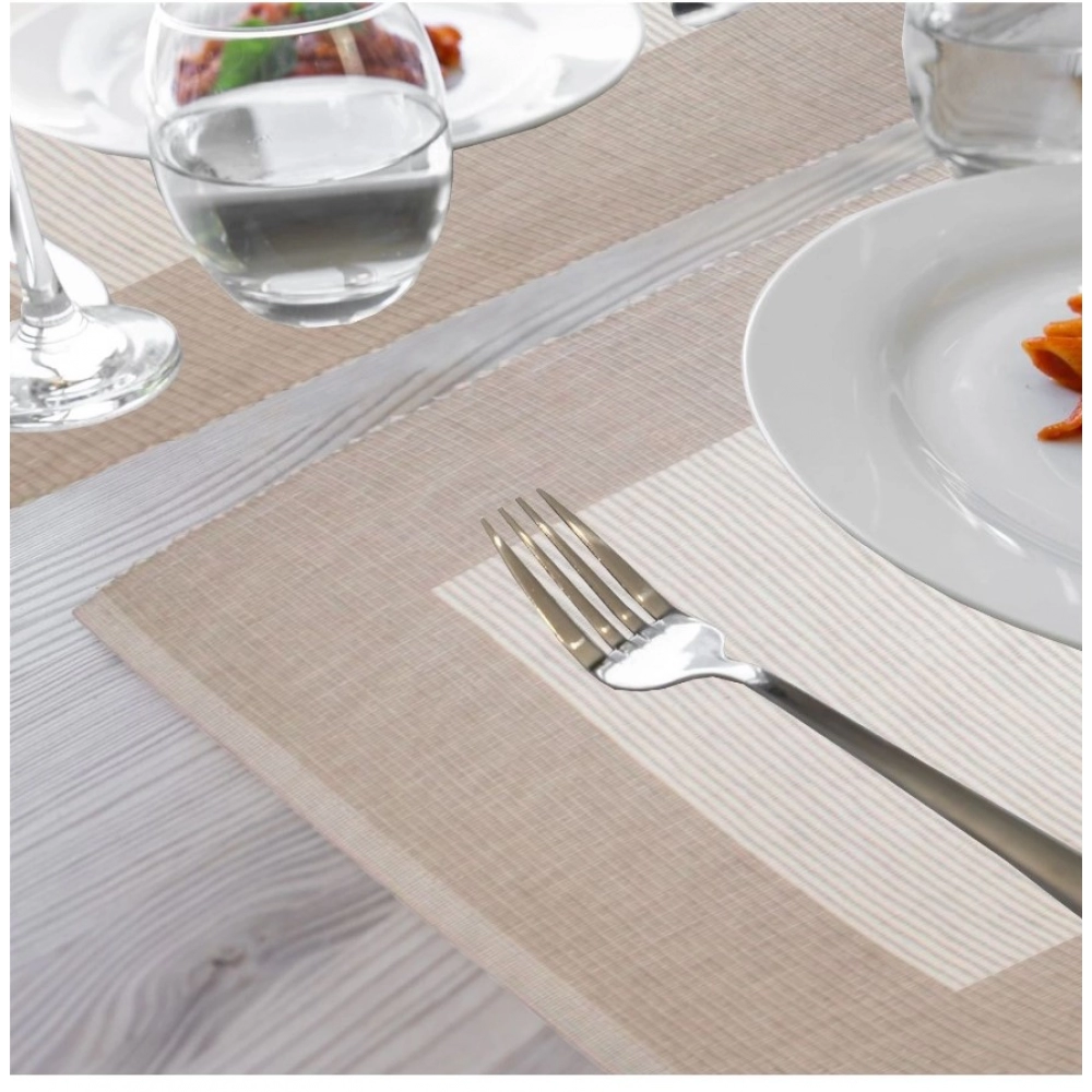 Ribbed Cotton Place Mats Sets (Cream) - Image 3