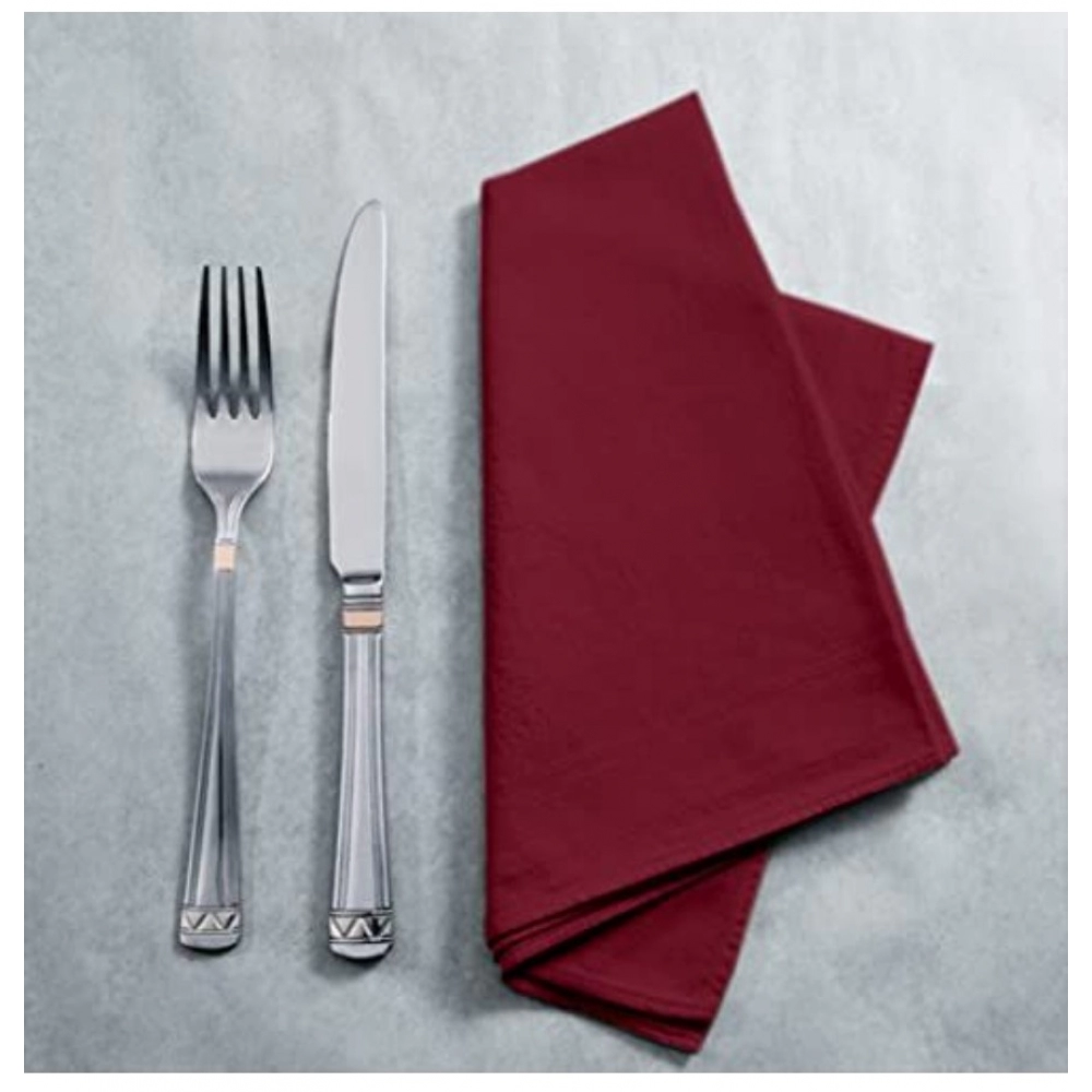 Solid Cotton Napkins Sets (Maroon) - Image 5