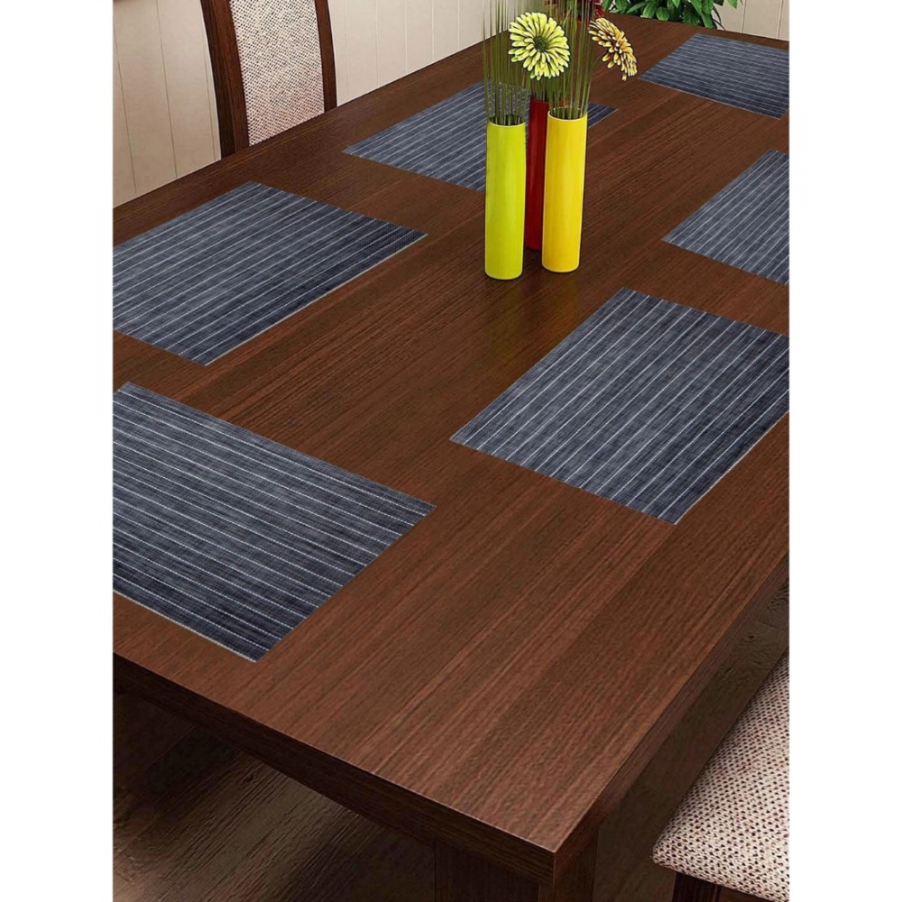 striped Vinyl Place Mats Sets (Black & White) - Image 4