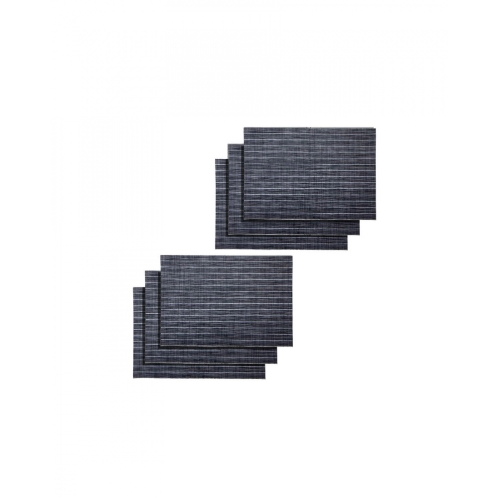 striped Vinyl Place Mats Sets (Black & White)