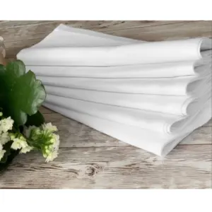 Solid Cotton Napkins Sets (White)