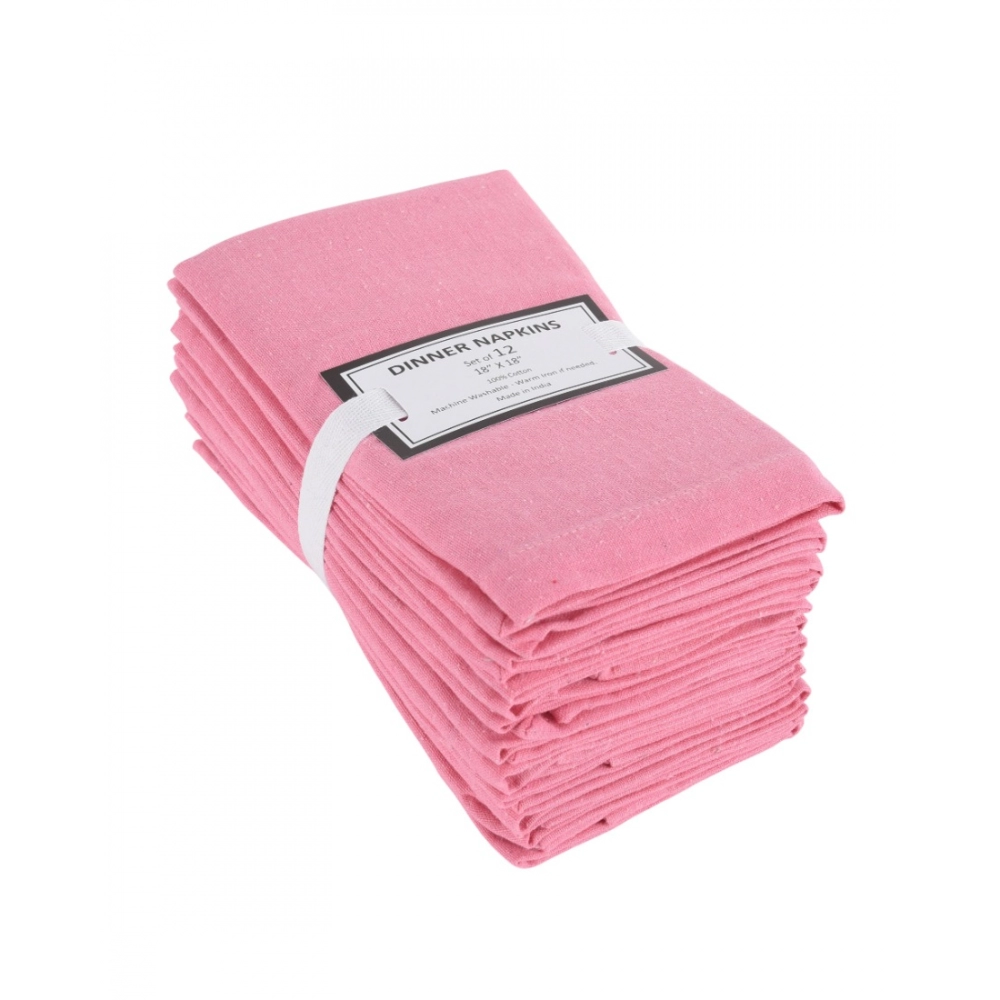 Solid Cotton Napkins Sets (Baby Pink) - Image 3
