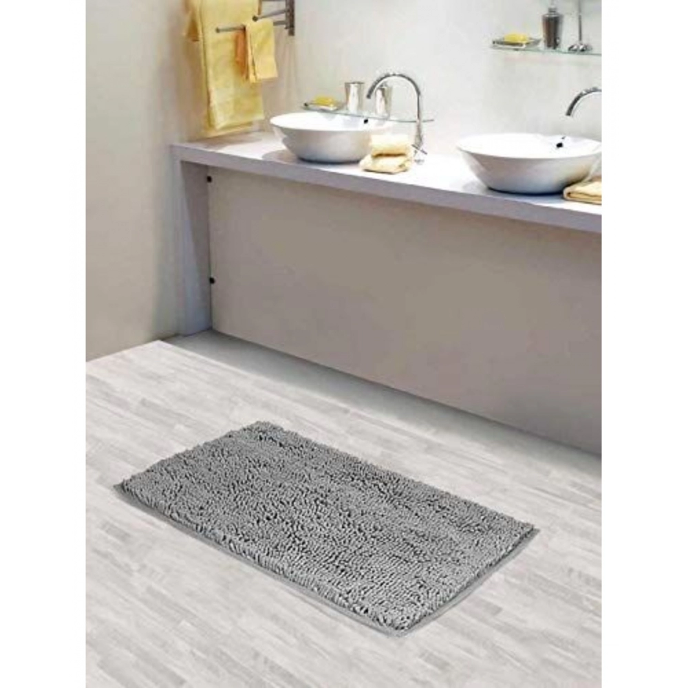Solid Polyester Bathmat (Grey) - Image 5