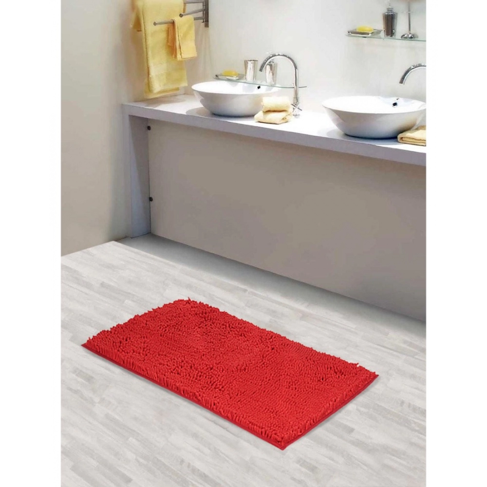 Solid Polyester Bathmat (Red) - Image 5