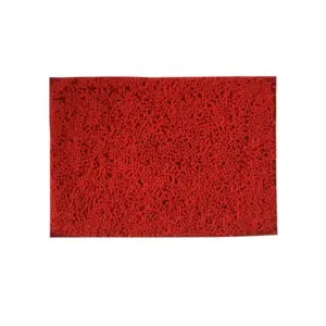 Solid Polyester Bathmat (Red)