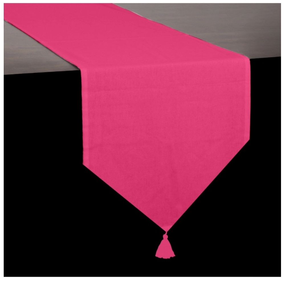 Solid Cotton Table Runners (Dark Pink) - Image 2