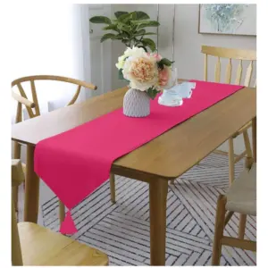 Solid Cotton Table Runners (Dark Pink)