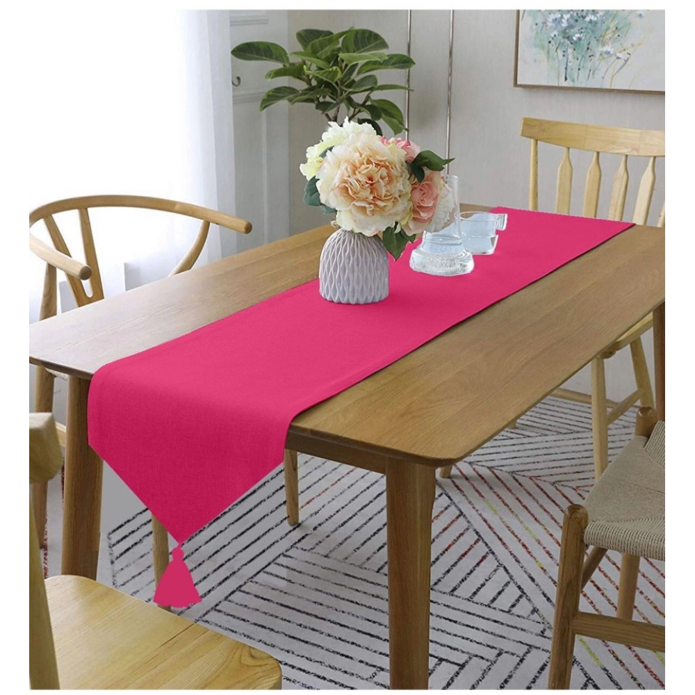 Solid Cotton Table Runners (Dark Pink)