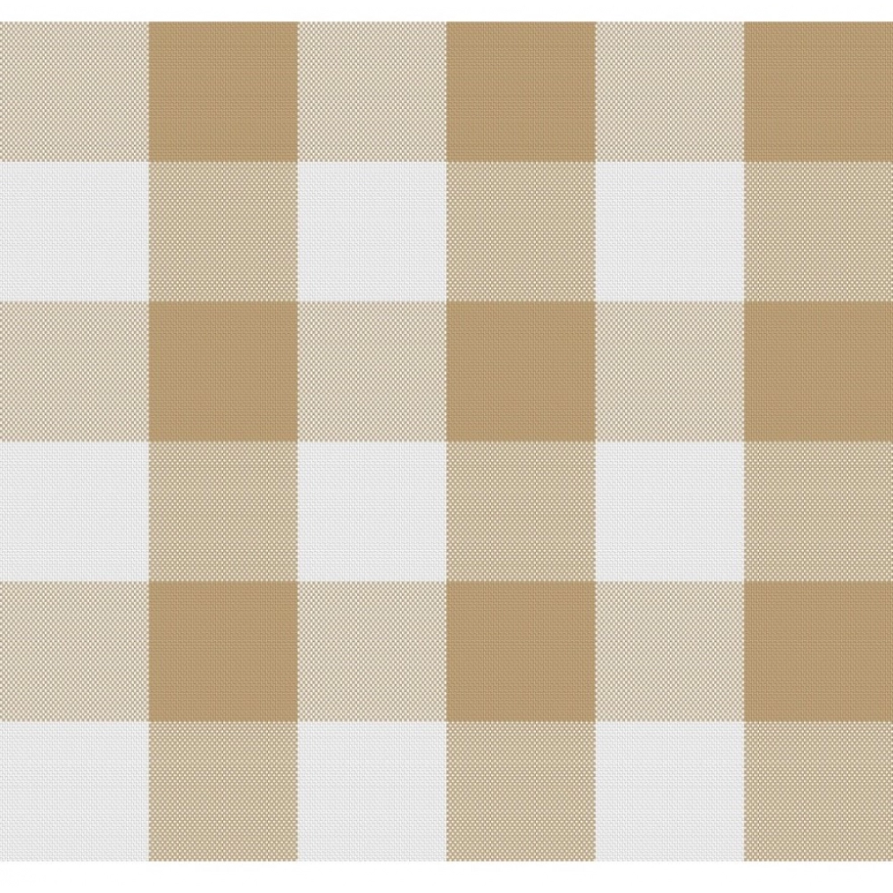 Checked Cotton Checks Table Cloth (Beige) - Image 2