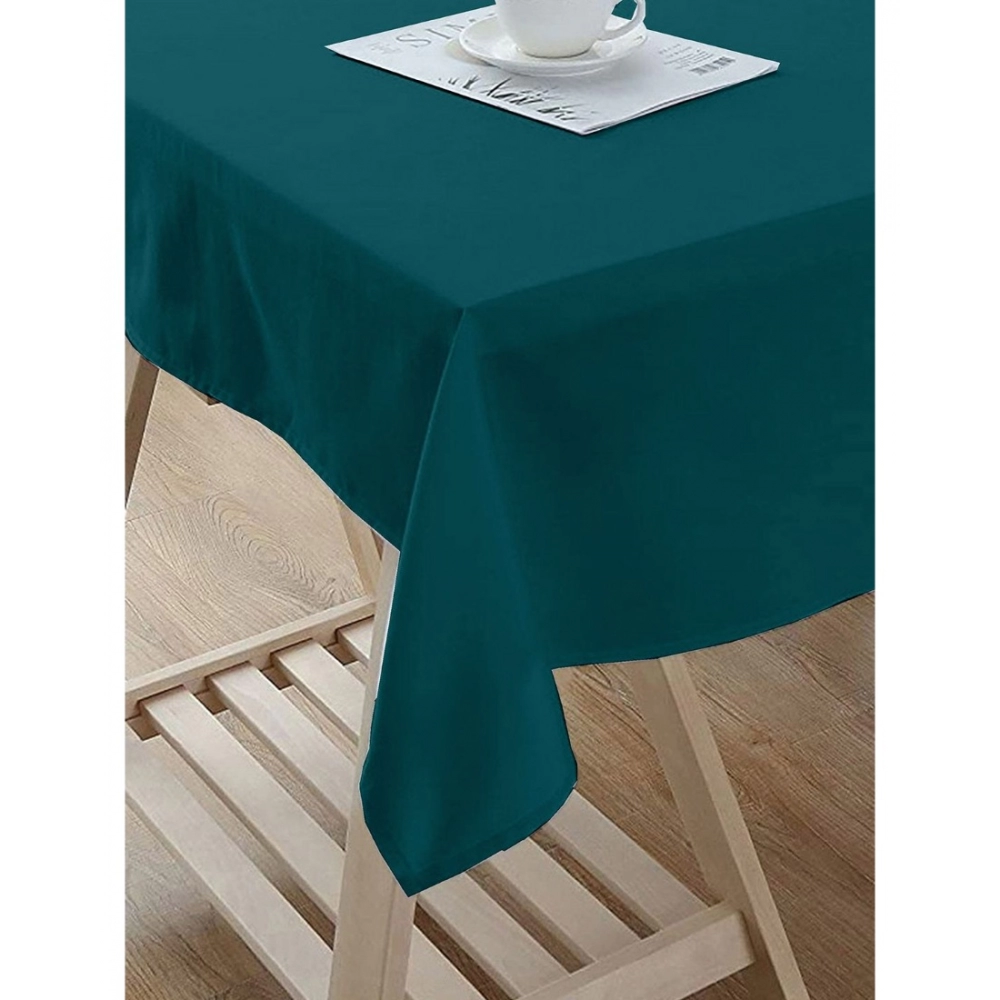 Solid Cotton Plain Table Cloth (Royal Green) - Image 2