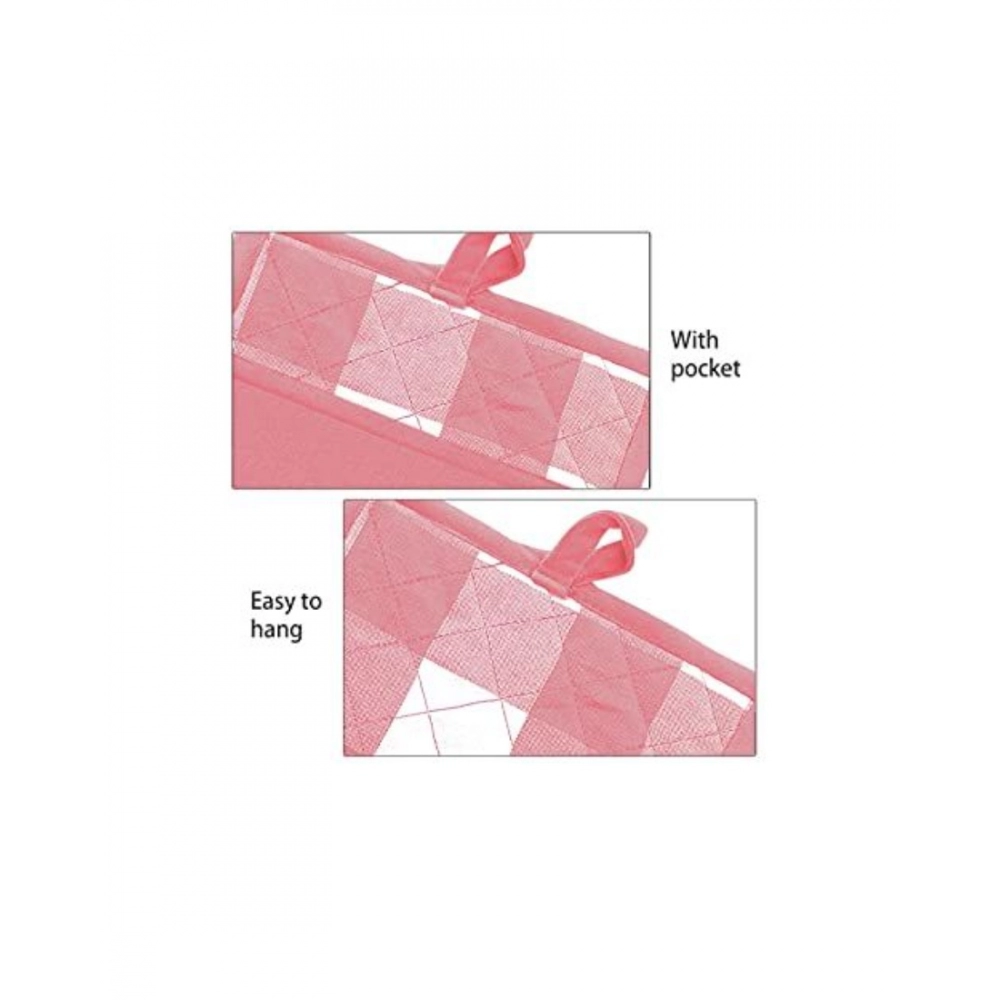 Checked Cotton Oven Mitten and Pot Holder Sets (Pink) - Image 2