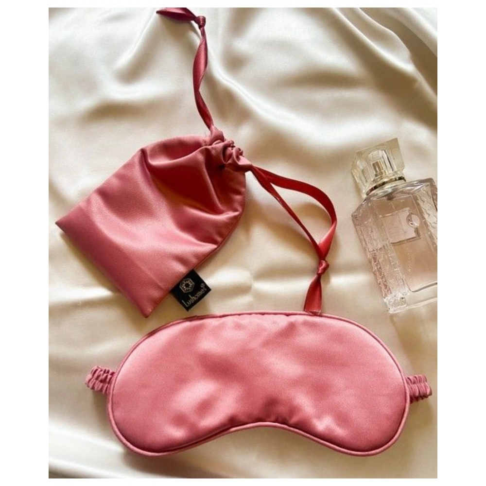 Solid Satin Silk Eyemasks (Pink) - Image 3