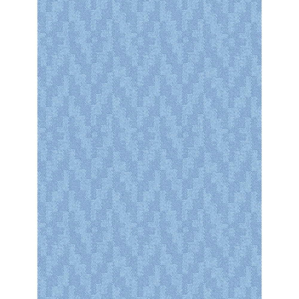 Waves Polyester Plain Shower Curtains with Plastic Eyelets (Light Blue) - Image 2