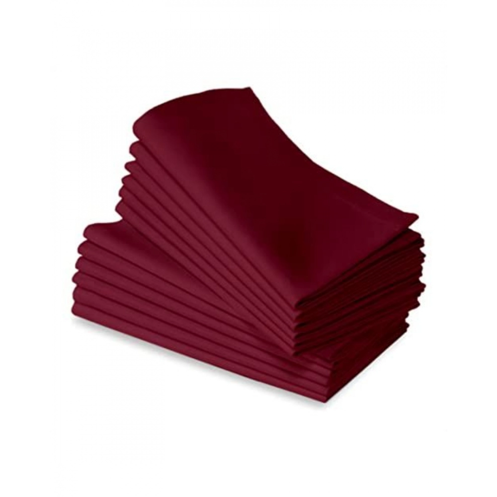 Solid Cotton Napkins Sets (Maroon) - Image 2
