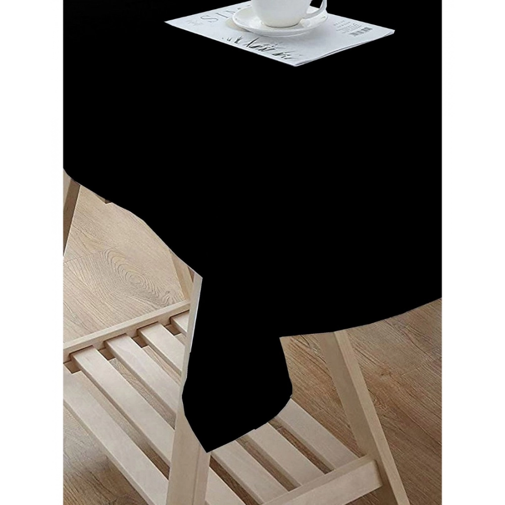Solid Cotton Plain Table Cloth (Black) - Image 2