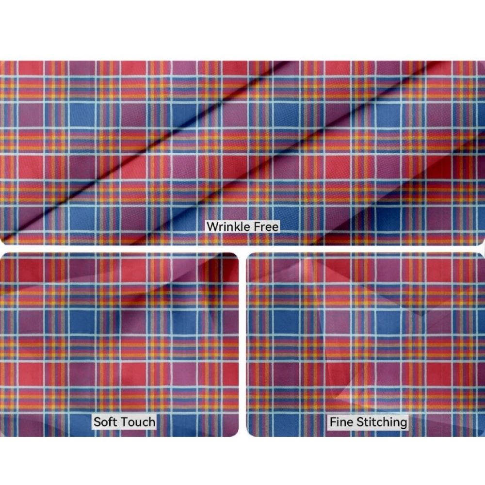 Checked Cotton Checks Table Cloth (Multicolor) - Image 3