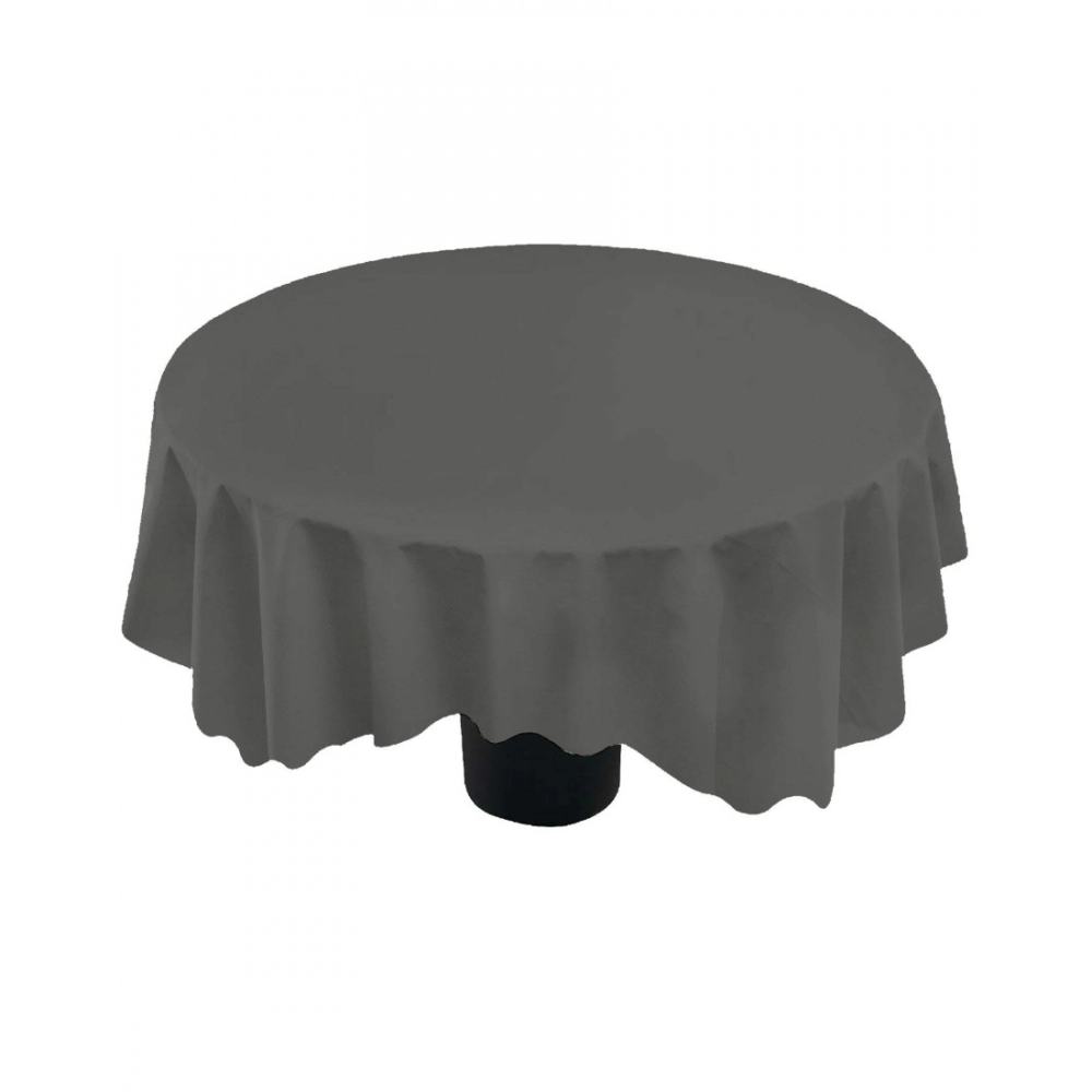 Solid Cotton Plain Table Cloth (Dark Grey) - Image 3