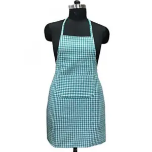 Checked Cotton Aprons (Green)