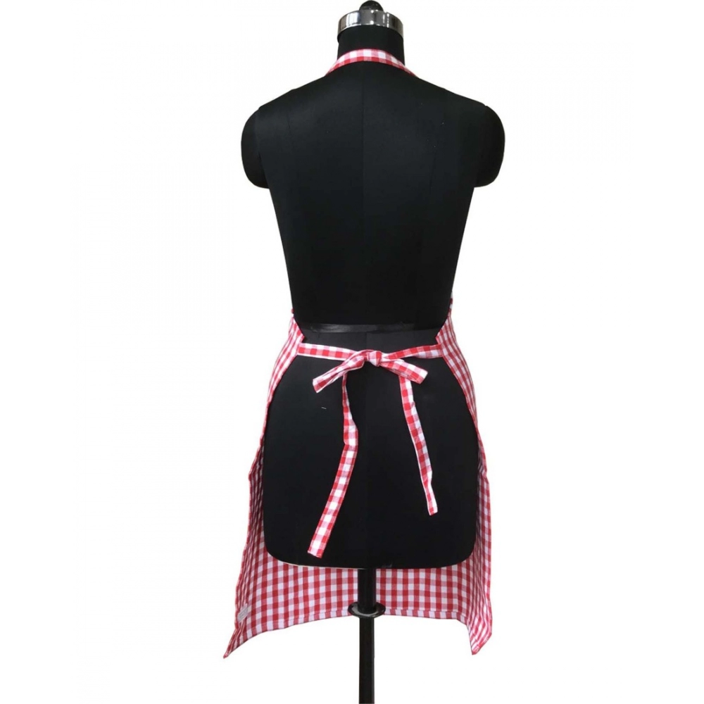 Checked Cotton Aprons (Pink) - Image 2