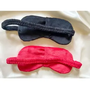 Solid Velvet Eyemasks (Black & Red)