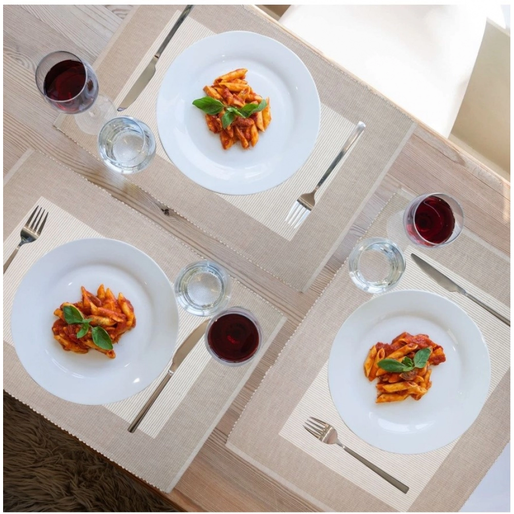 Ribbed Cotton Place Mats Sets (Cream) - Image 4