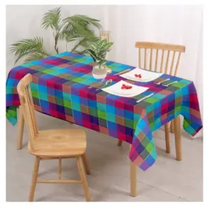 Checked Cotton Checks Table Cloth (Multicolor)