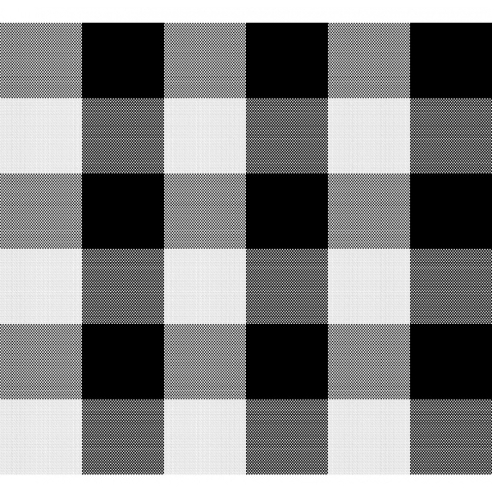 Checked Cotton Checks Table Cloth (Black) - Image 2