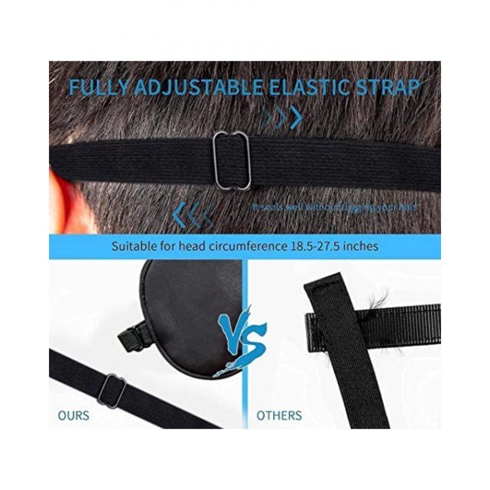 Solid Polyester Eyemasks (Black) - Image 2