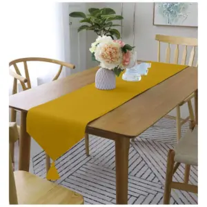Solid Cotton Table Runners (Mustard)