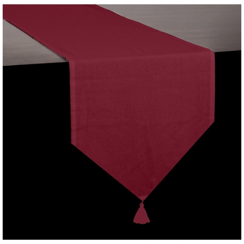 Solid Cotton Table Runners (Maroon) - Image 2
