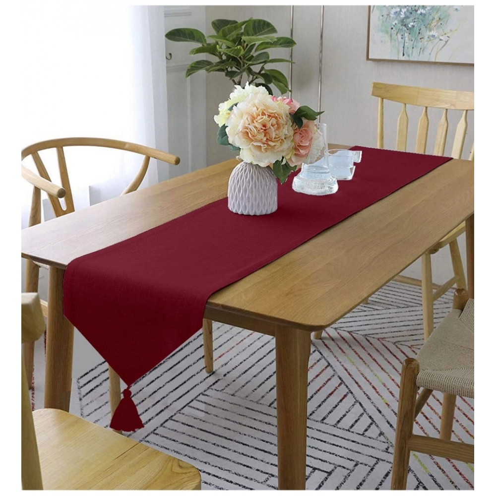 Solid Cotton Table Runners (Maroon)