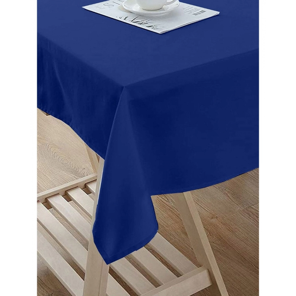 Solid Cotton Plain Table Cloth (Blue) - Image 2