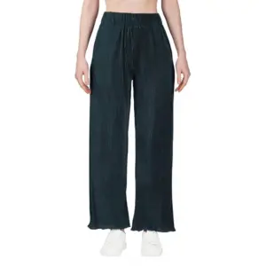 Women's Casual Cotton Blend Striped Bottomwear (Blue)