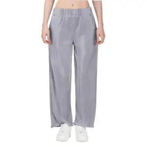 Women's Casual Cotton Blend Striped Bottomwear (Grey)