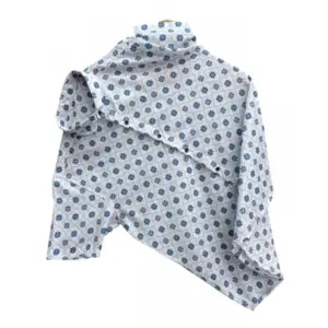 Men's Casual Short Sleeve Printed Cotton Blended Shirt (White)