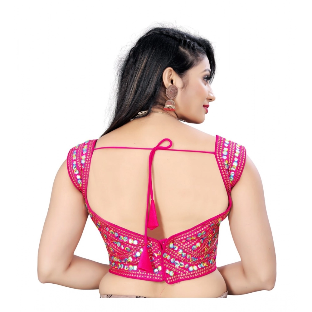 Women's?Phantom Paper Mirror Readymade Blouse (Pink, Size: Free Size) - Image 4