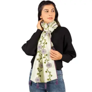 Women's Cotton Opaque Stole (Lemon, Length:?1.5 to 2 Mtr)