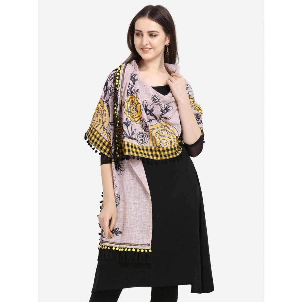 Women's Cotton Embroidered Dupatta (Gray, Length:?1.5 to 2 Mtr) - Image 4