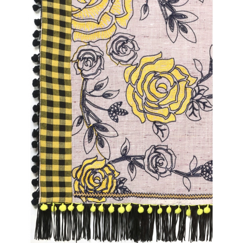 Women's Cotton Embroidered Dupatta (Gray, Length:?1.5 to 2 Mtr) - Image 5