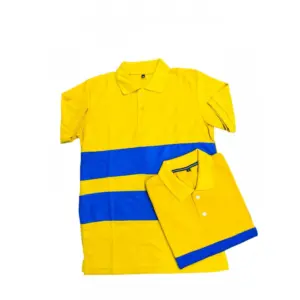Men's?Casual Short Sleeves Cotton Polo Neck T-shirt (Mustard)