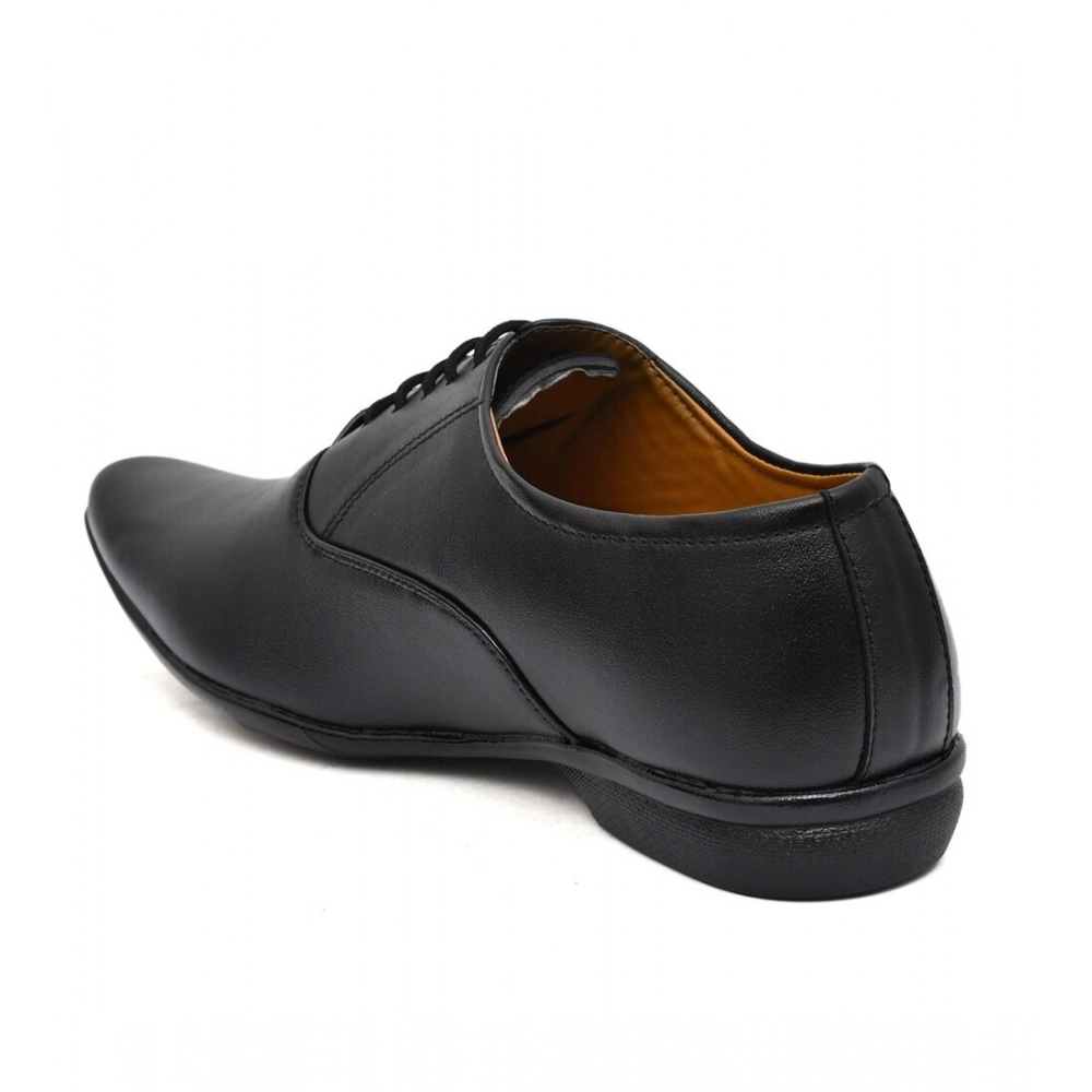 Men's Faux Leather Formal Shoes (Black) - Image 3