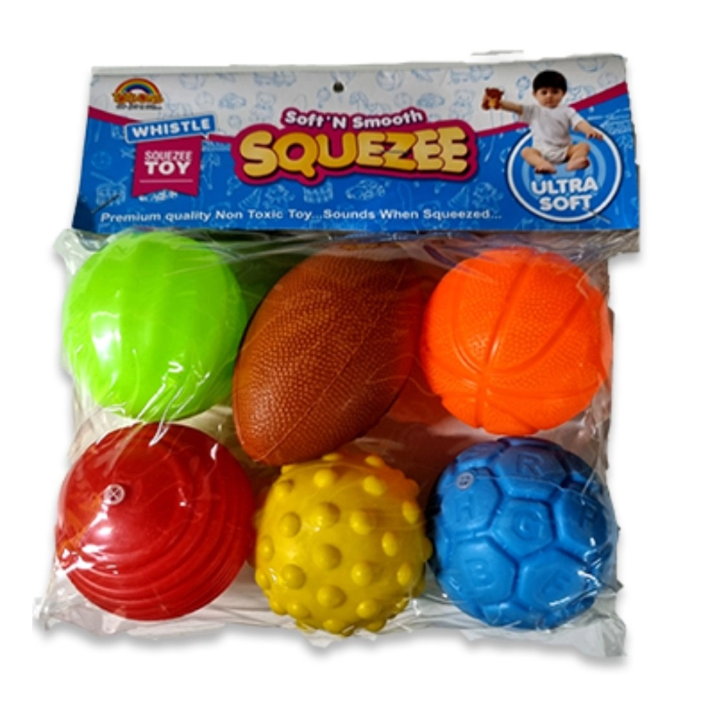 Squeeze ball (6pcs)| Plastic | Toys | 3+ Years - Image 2