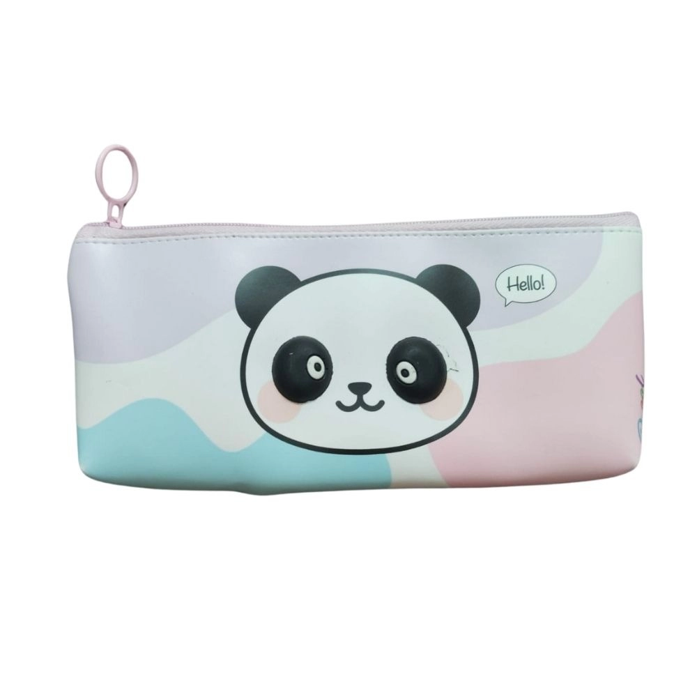 Pack Of_2 Panda Cartoon Printed Pencil Pouch | Canvas | Stationery | 3+ Years