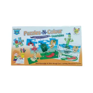 2 In 1 Puzzle & Colors Vegetable |   Cardboard  |   Educational Toys| 3+ Years