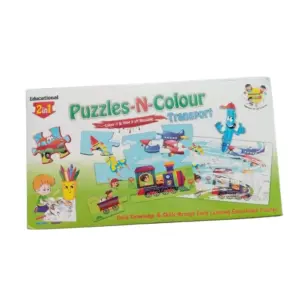 2 In 1 Puzzle & Colors-Transport |   Cardboard  |   Educational Toys| 3+ Years