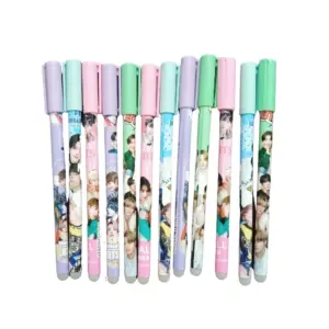 12_Pcs Set BTS Theme Reusable PencilĀ | Plastic, Metal | Stationery | 3+ Years