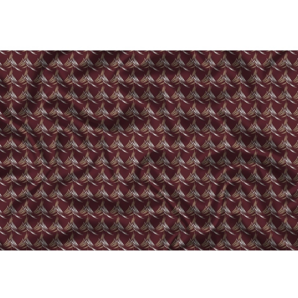 Men's Casual Floral Printed Cotton Blend Unstitched Shirt Fabric 1.6 Mtrs (Maroon) - Image 2