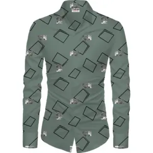 Men's Casual Floral Printed Cotton Blend Unstitched Shirt Fabric 1.6 Mtrs (Grey)